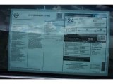 2015 Nissan Murano S Window Sticker