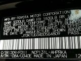 2013 Yaris Color Code for Black Sand Pearl - Color Code: 209