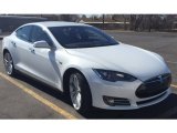 2015 Solid White Tesla Model S  #102884923