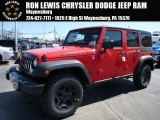 2015 Firecracker Red Jeep Wrangler Unlimited Willys Wheeler 4x4 #102884644
