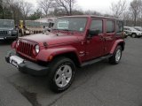 2011 Deep Cherry Red Jeep Wrangler Unlimited Sahara 4x4 #102884716