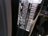 2013 CLS Color Code for Black - Color Code: 040