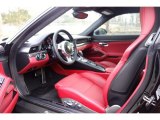 2014 Porsche 911 Turbo S Coupe Carrera Red Natural Leather Interior