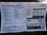 2016 Audi A6 3.0 TFSI Premium Plus quattro Window Sticker