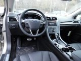 2015 Ford Fusion Titanium AWD Charcoal Black Interior