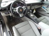 2015 Porsche 911 Turbo S Coupe Black/Platinum Grey Interior