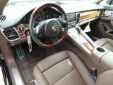 2015 Porsche Panamera Turbo Black/Saddle Brown Interior