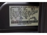 2004 Altima Color Code for Polished Pewter - Color Code: KY2