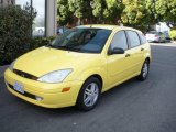 2002 Egg Yolk Yellow Ford Focus ZX5 Hatchback #1014907