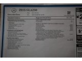 2015 Mercedes-Benz GLA 250 4Matic Window Sticker