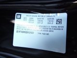 2013 Chevrolet Camaro SS Convertible Info Tag
