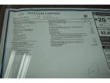 2015 Mercedes-Benz E 550 Cabriolet Window Sticker