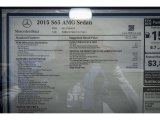2015 Mercedes-Benz S 65 AMG Sedan Window Sticker