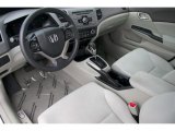 2012 Honda Civic HF Sedan Gray Interior