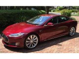 2012 Signature Red Tesla Model S  #103674651