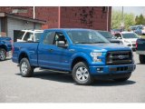 2015 Blue Flame Metallic Ford F150 XL SuperCab 4x4 #103784250