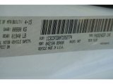 2015 Dart Color Code for Bright White - Color Code: PW7