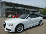 2015 Glacier White Metallic Audi A5 Premium Plus quattro Convertible #104029514