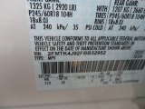 2015 Edge Color Code for White Platinum Metallic - Color Code: UG