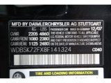 2008 SL Color Code for Black - Color Code: 040