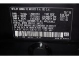 2016 HR-V Color Code for Crystal Black Pearl - Color Code: NH731P