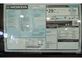 2016 Honda HR-V LX AWD Window Sticker