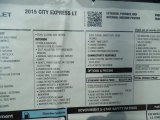 2015 Chevrolet City Express LT Window Sticker
