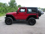 2007 Flame Red Jeep Wrangler Rubicon 4x4 #104284814
