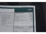 2009 Bentley Continental Flying Spur Speed Window Sticker