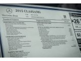 2015 Mercedes-Benz CLA 45 AMG Window Sticker