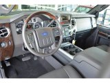 2016 Ford F350 Super Duty Platinum Crew Cab 4x4 Black Interior