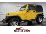 2000 Solar Yellow Jeep Wrangler Sport 4x4 #104838842