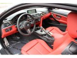 2015 BMW 4 Series 428i xDrive Coupe Coral Red/Black Highlight Interior