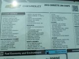 2015 Chevrolet Corvette Z06 Coupe Window Sticker
