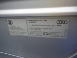 2016 Audi A6 2.0 TFSI Premium Plus quattro Info Tag