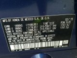2016 HR-V Color Code for Deep Ocean Pearl - Color Code: B594