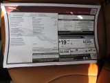 2015 Jaguar XJ XJL Portfolio AWD Window Sticker