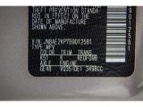 2011 Quest Color Code for Platinum Graphite - Color Code: K51