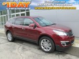 2015 Siren Red Tintcoat Chevrolet Traverse LT AWD #105330302