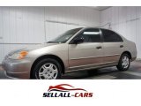 2001 Titanium Metallic Honda Civic LX Sedan #105347520