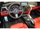 2015 BMW 4 Series 428i Convertible Coral Red/Black Highlight Interior