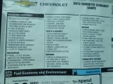 2015 Chevrolet Corvette Stingray Coupe Window Sticker