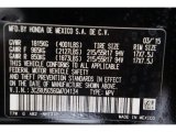 2016 HR-V Color Code for Crystal Black Pearl - Color Code: NH731P