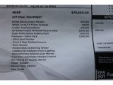 2016 Jaguar F-TYPE S Coupe Window Sticker