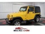 2000 Solar Yellow Jeep Wrangler Sport 4x4 #105609323