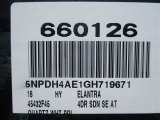 2016 Hyundai Elantra SE