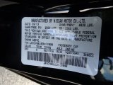 2014 Q60 Color Code for Black Obsidian - Color Code: KH3