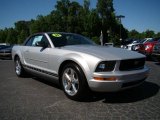2008 Brilliant Silver Metallic Ford Mustang V6 Deluxe Convertible #10548688
