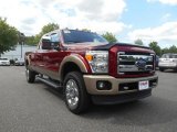 Vermillion Red Ford F350 Super Duty in 2014
