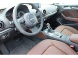 2016 Audi A3 2.0 Premium Plus quattro Chestnut Brown Interior
